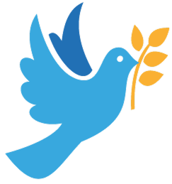 Dove with gold leaf in mouth